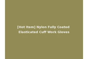 [Hot Item] Nylon Fully Coated Elasticated Cuff Work Gloves