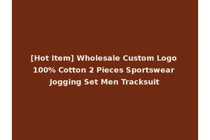 [Hot Item] Wholesale Custom Logo 100% Cotton 2 Pieces Sportswear Jogging Set Men Tracksuit