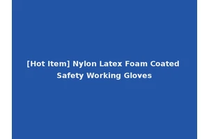 [Hot Item] Nylon Latex Foam Coated Safety Working Gloves