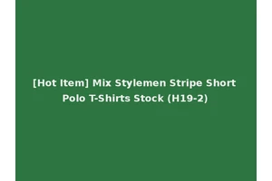 [Hot Item] Mix Stylemen Stripe Short Polo T-Shirts Stock (H19-2)