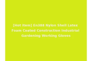 [Hot Item] En388 Nylon Shell Latex Foam Coated Construction Industrial Gardening Working Gloves