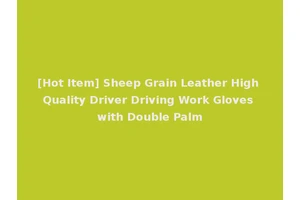 [Hot Item] Sheep Grain Leather High Quality Driver Driving Work Gloves with Double Palm
