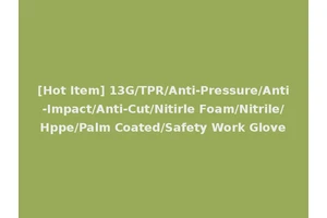 [Hot Item] 13G/TPR/Anti-Pressure/Anti-Impact/Anti-Cut/Nitirle Foam/Nitrile/Hppe/Palm Coated/Safety Work Glove