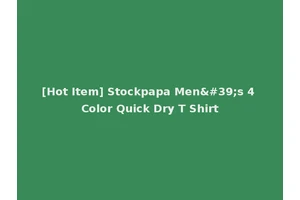[Hot Item] Stockpapa Men's 4 Color Quick Dry T Shirt