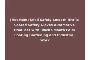 [Hot Item] Snell Safety Smooth Nitrile Coated Safety Gloves Automotive Producer with Black Smooth Palm Coating Gardening and Industrial Work