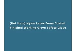 [Hot Item] Nylon Latex Foam Coated Finished Working Glove Safety Glove
