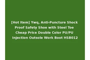 [Hot Item] Ywq, Anti-Puncture Shock Proof Safety Shoe with Steel Toe Cheap Price Double Color PU/PU Injection Outsole Work Boot HSB012