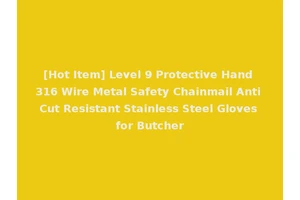 [Hot Item] Level 9 Protective Hand 316 Wire Metal Safety Chainmail Anti Cut Resistant Stainless Steel Gloves for Butcher