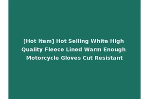 [Hot Item] Hot Selling White High Quality Fleece Lined Warm Enough Motorcycle Gloves Cut Resistant