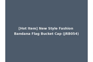 [Hot Item] New Style Fashion Bandana Flag Bucket Cap (JRB054)