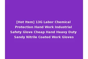 [Hot Item] 13G Labor Chemical Protection Hand Work Industrial Safety Glove Cheap Hand Heavy Duty Sandy Nitrile Coated Work Gloves