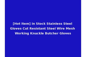 [Hot Item] in Stock Stainless Steel Gloves Cut Resistant Steel Wire Mesh Working Knuckle Butcher Gloves