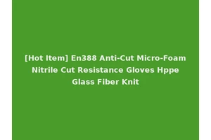 [Hot Item] En388 Anti-Cut Micro-Foam Nitrile Cut Resistance Gloves Hppe Glass Fiber Knit