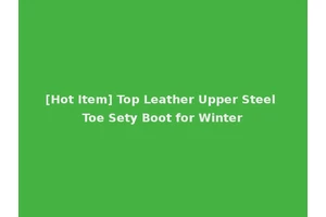 [Hot Item] Top Leather Upper Steel Toe Sety Boot for Winter