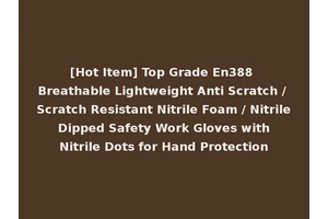 [Hot Item] Top Grade En388 Breathable Lightweight Anti Scratch / Scratch Resistant Nitrile Foam / Nitrile Dipped Safety Work Gloves with Nitrile Dots for Hand Protection