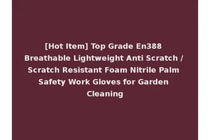 [Hot Item] Top Grade En388 Breathable Lightweight Anti Scratch / Scratch Resistant Foam Nitrile Palm Safety Work Gloves for Garden Cleaning