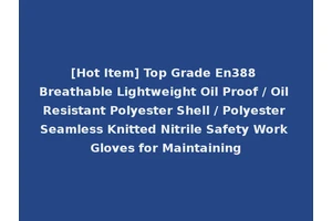 [Hot Item] Top Grade En388 Breathable Lightweight Oil Proof / Oil Resistant Polyester Shell / Polyester Seamless Knitted Nitrile Safety Work Gloves for Maintaining