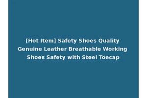 [Hot Item] Safety Shoes Quality Genuine Leather Breathable Working Shoes Safety with Steel Toecap