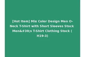 [Hot Item] Mix Color Design Men O-Neck T-Shirt with Short Sleeves Stock Men's T-Shirt Clothing Stock (H19-3)