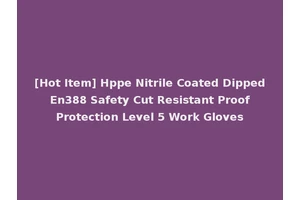 [Hot Item] Hppe Nitrile Coated Dipped En388 Safety Cut Resistant Proof Protection Level 5 Work Gloves
