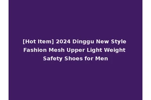 [Hot Item] 2024 Dinggu New Style Fashion Mesh Upper Light Weight Safety Shoes for Men