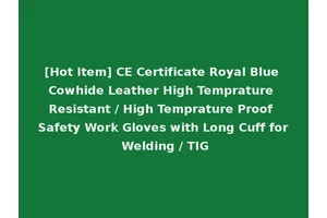[Hot Item] CE Certificate Royal Blue Cowhide Leather High Temprature Resistant / High Temprature Proof Safety Work Gloves with Long Cuff for Welding / TIG