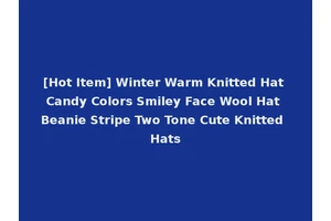 [Hot Item] Winter Warm Knitted Hat Candy Colors Smiley Face Wool Hat Beanie Stripe Two Tone Cute Knitted Hats