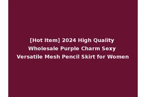 [Hot Item] 2024 High Quality Wholesale Purple Charm Sexy Versatile Mesh Pencil Skirt for Women