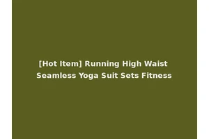 [Hot Item] Running High Waist Seamless Yoga Suit Sets Fitness