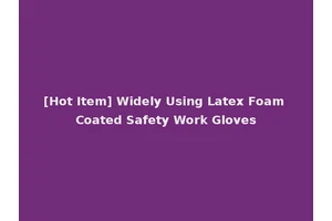 [Hot Item] Widely Using Latex Foam Coated Safety Work Gloves