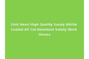 [Hot Item] High Quality Sandy Nitrile Coated A5 Cut Resistant Safety Work Gloves