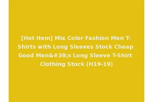 [Hot Item] Mix Color Fashion Men T-Shirts with Long Sleeves Stock Cheap Good Men's Long Sleeve T-Shirt Clothing Stock (H19-19)
