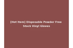 [Hot Item] Disposable Powder Free Stock Vinyl Gloves