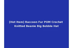 [Hot Item] Raccoon Fur POM Crochet Knitted Beanie Big Bobble Hat