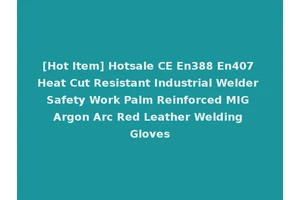 [Hot Item] Hotsale CE En388 En407 Heat Cut Resistant Industrial Welder Safety Work Palm Reinforced MIG Argon Arc Red Leather Welding Gloves