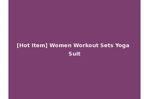 [Hot Item] Women Workout Sets Yoga Suit