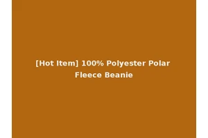 [Hot Item] 100% Polyester Polar Fleece Beanie