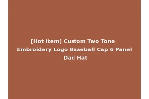 [Hot Item] Custom Two Tone Embroidery Logo Baseball Cap 6 Panel Dad Hat