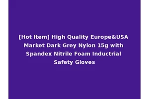 [Hot Item] High Quality Europe&USA Market Dark Grey Nylon 15g with Spandex Nitrile Foam Inductrial Safety Gloves