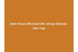 [Hot Item] Mens' Stripe Beanie Hat Cap