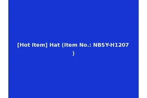 [Hot Item] Hat (Item No.: NBSY-H1207)