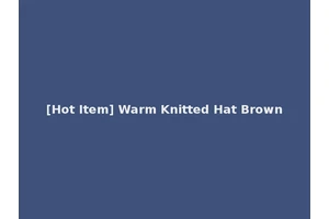 [Hot Item] Warm Knitted Hat Brown