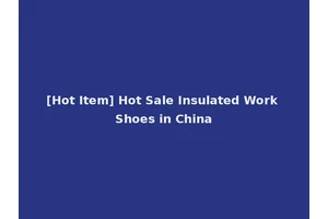 [Hot Item] Hot Sale Insulated Work Shoes in China