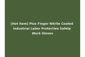 [Hot Item] Plus Finger Nitrile Coated Industrial Labor Protective Safety Work Gloves