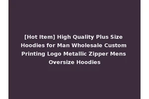 [Hot Item] High Quality Plus Size Hoodies for Man Wholesale Custom Printing Logo Metallic Zipper Mens Oversize Hoodies