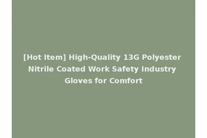 [Hot Item] High-Quality 13G Polyester Nitrile Coated Work Safety Industry Gloves for Comfort
