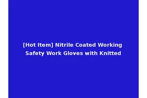 [Hot Item] Nitrile Coated Working Safety Work Gloves with Knitted