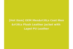 [Hot Item] OEM Men's Coat Men's Plush Leather Jacket with Lapel PU Leather