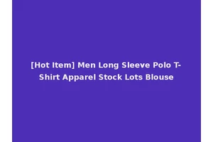 [Hot Item] Men Long Sleeve Polo T-Shirt Apparel Stock Lots Blouse