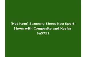 [Hot Item] Sanneng Shoes Kpu Sport Shoes with Composite and Kevlar Sn5751